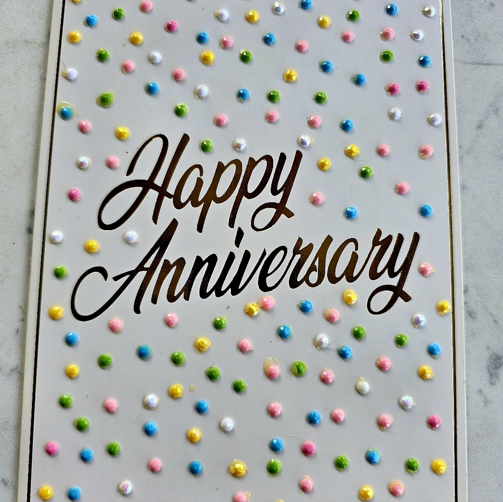 Happy Anniversary Colorful Card Small - Picture 3 of 6
